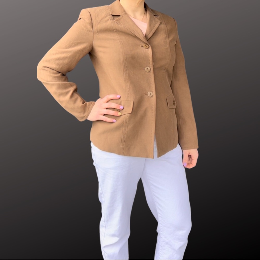 Brown, silk, Pendleton blazer size 6